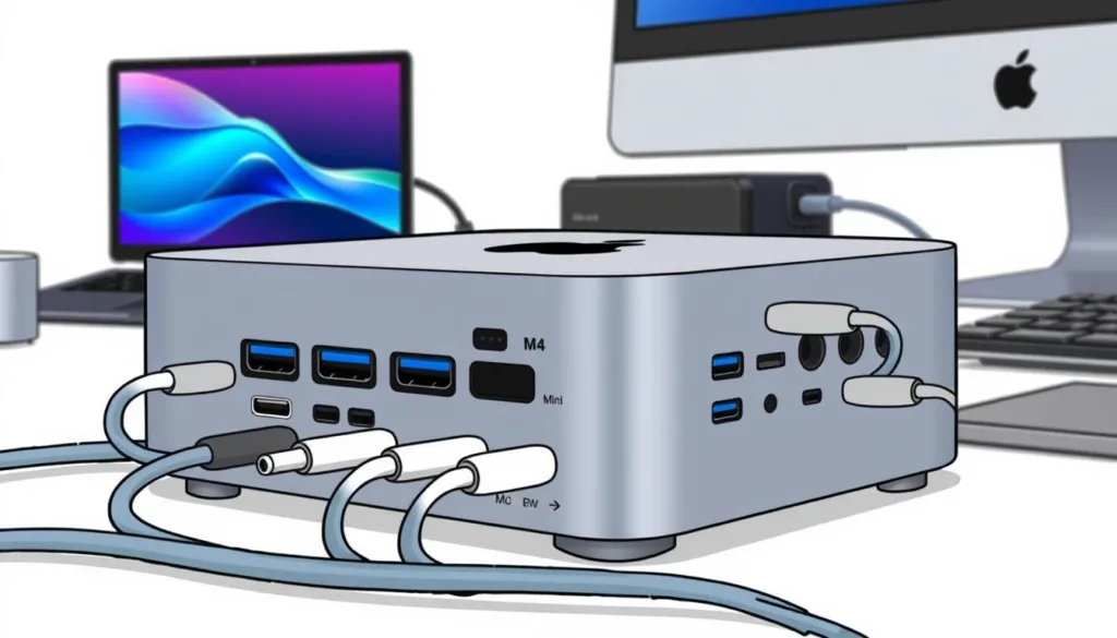 M4 Mac Mini from Apple has a wide range of connectivity options